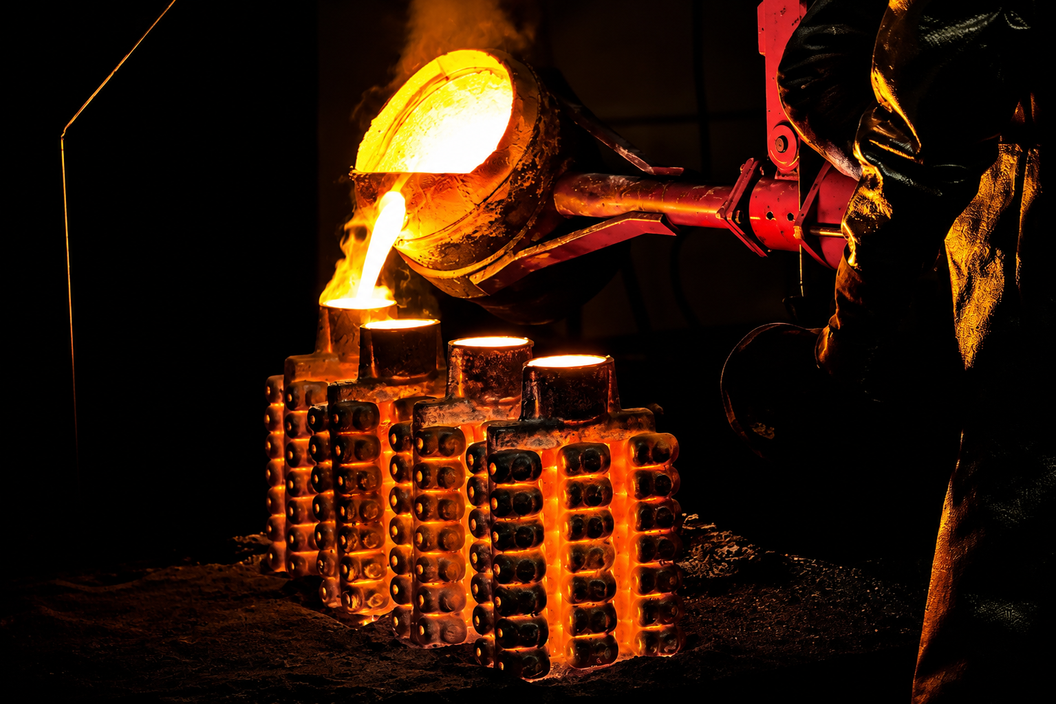 Rajrishi metal pouring